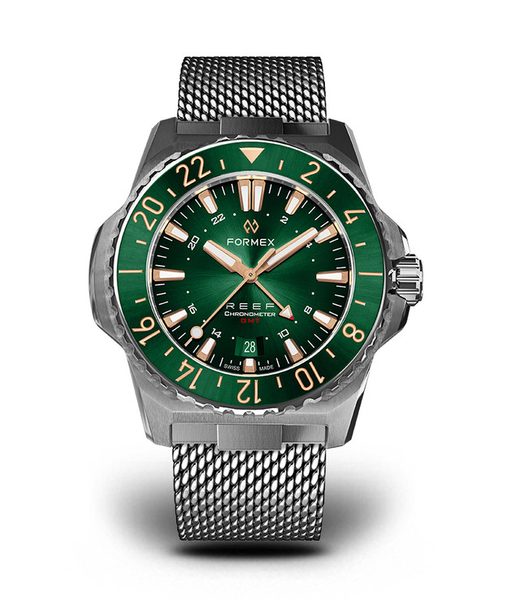 Formex Reef GMT Automatic Chronometer Green Dial with Rose Gold