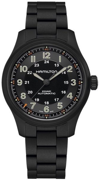 Hamilton Khaki Field Titanium Auto H70665130 + 5 let záruka, pojištění a dárek ZDARMA