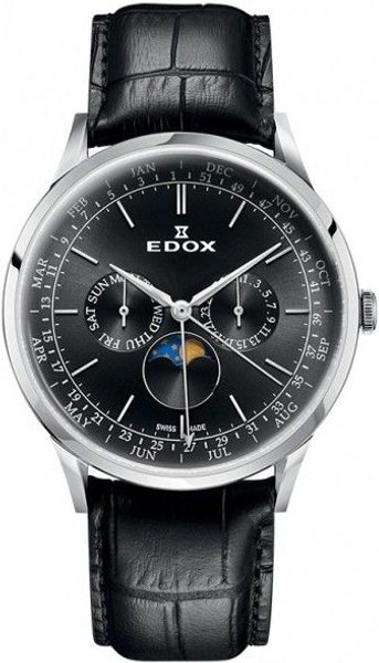 EDOX Les Vauberts Moonphase 40101-3C-NIN + 5 let záruka, pojištění hodinek ZDARMA