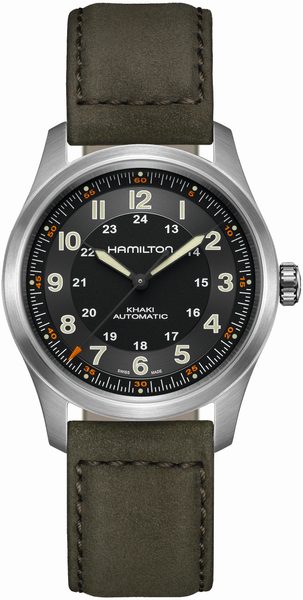 Levně Hamilton Khaki Field Titanium Auto H70205830 + 5 let záruka, pojištění a dárek ZDARMA