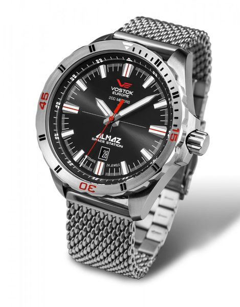 Vostok Europe Almaz Automatic Line NH35A/320A258 - Ocelový řemínek + 5 let záruka, pojištění a dárek ZDARMA