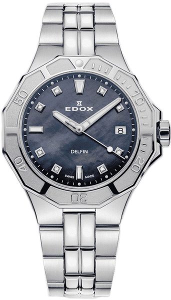 Levně EDOX Sport Delfin Diver Date Lady 53020-3M-NANND + 5 let záruka, pojištění a dárek ZDARMA