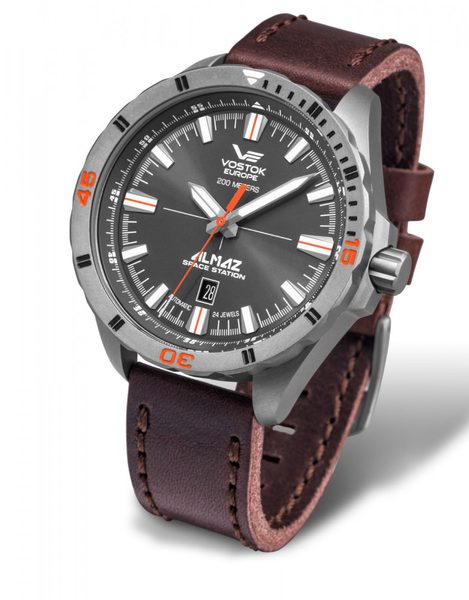 Vostok Europe Almaz Titanium Line NH35A/320H263 - Kožený řemínek + 5 let záruka, pojištění a dárek ZDARMA