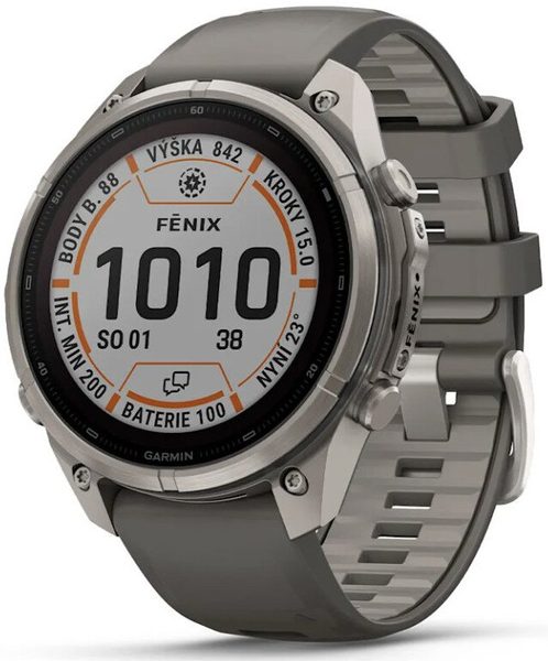 Garmin Fenix® 9 Pro Solar inReach - 47 mm, Titanium Pebble Gray/Silver Gray 010-04338-01 + 5 let záruka a dárek ZDARMA