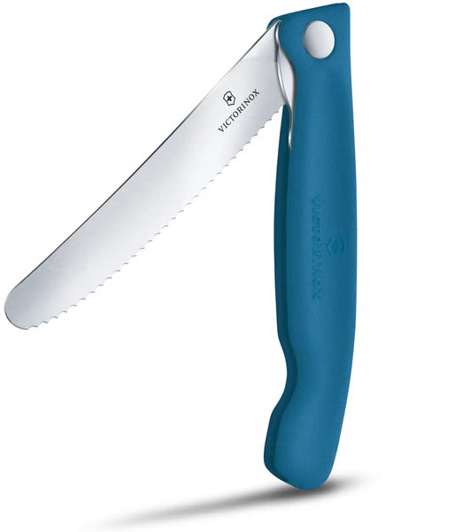 Levně Piknikový nůž Victorinox Swiss Classic Wavy 11cm modrý 6.7832.FC1