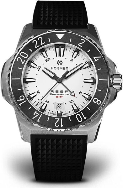 Levně Formex Reef GMT Automatic Chronometer White Dial with Red GMT