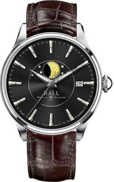 Levně Ball Trainmaster Moon Phase NM3082D-LLFJ-BK + 5 let záruka, pojištění a dárek ZDARMA