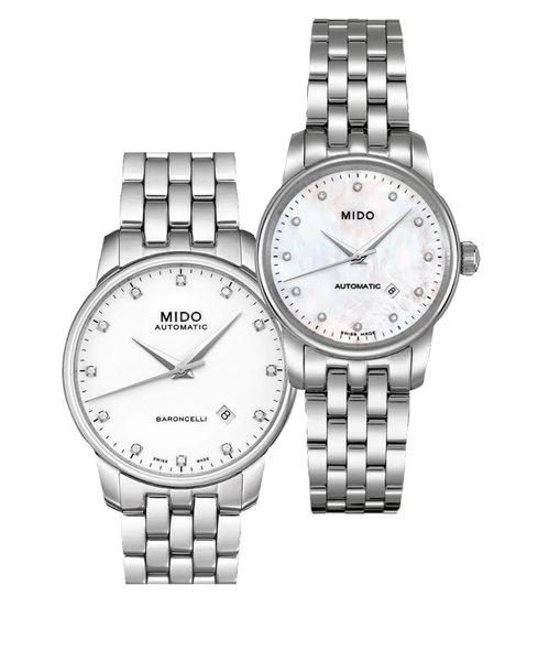 Levně SET Mido Baroncelli M8600.4.66.1 a M7600.4.69.1 + 5 let záruka, pojištění a dárek ZDARMA