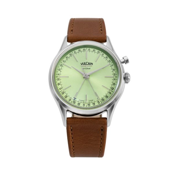 Vulcain Cricket President 36 mm - Pistachio Green - Brown Plain