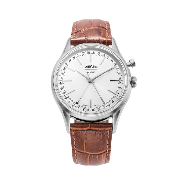 Vulcain Cricket President 39 mm - Silver - Brown Alligator