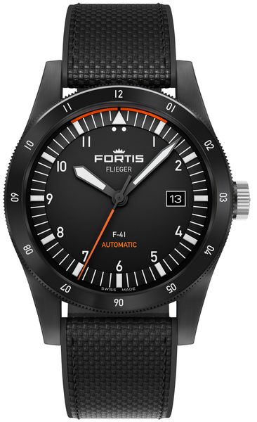 Levně Fortis Flieger F-41 Werk 7 Mission Black Limited Edition F4220030