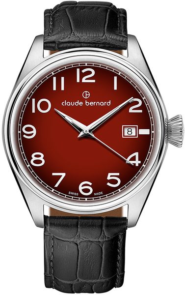 Levně Claude Bernard Proud Heritage Three Hands Date 70203-3C-ROUB + 5 let záruka, pojištění a dárek ZDARMA