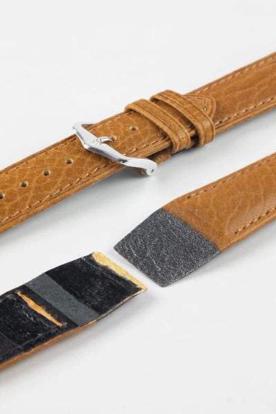Řemínek Hirsch Camelgrain OE - medový - 10 mm - M – Střední délka - 8 mm - Zlatá - thumb (2)