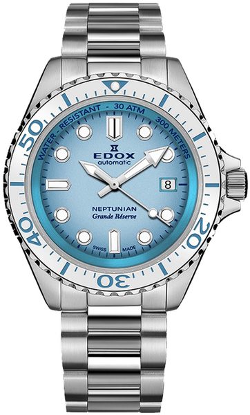 EDOX Skydiver Neptunian Grande Reserve 80801-3BBUM-BUCDN + 5 let záruka, pojištění a dárek ZDARMA