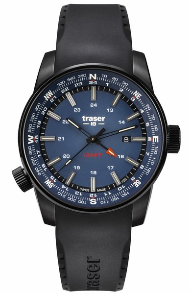 Levně Traser P68 Pathfinder GMT Blue Pryž + 5 let záruka, pojištění a dárek ZDARMA