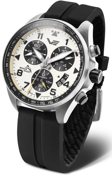Vostok Europe Space Race Chrono Line 6S30-325A743 - černý gumový řemínek