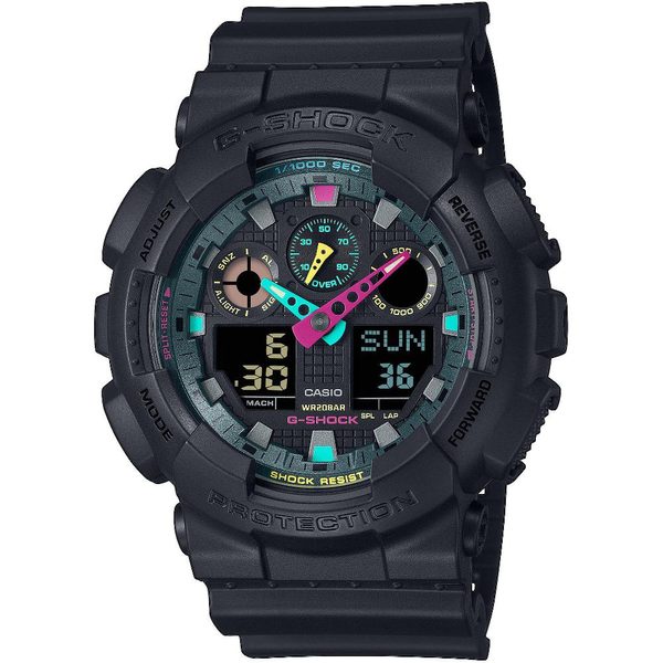 Casio G-Shock GA-100MF-1AER Multi-Fluorescent Accents Series + 5 let záruka, pojištění a dárek ZDARMA