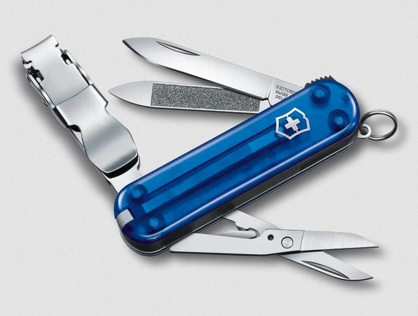 Nůž Victorinox Nail Clip 580 Blue Transparent + 5 let záruka a dárek ZDARMA