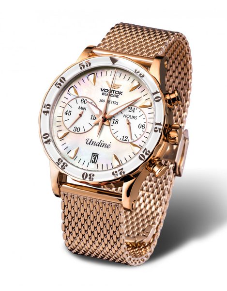 Milánský tah Vostok Europe s rose gold PVD úpravou pro Undine VK64-515B528 - thumb (5)