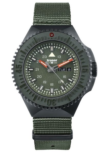 Traser P69 Black Stealth Green Nato