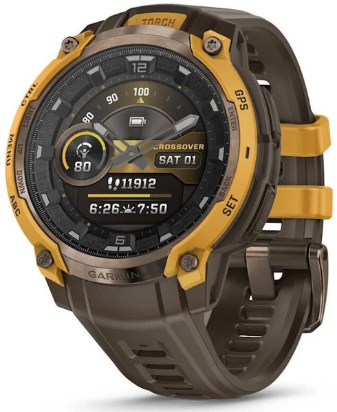 Levně Garmin Instinct® Crossover AMOLED Bronze/Sunburst 010-03398-01
