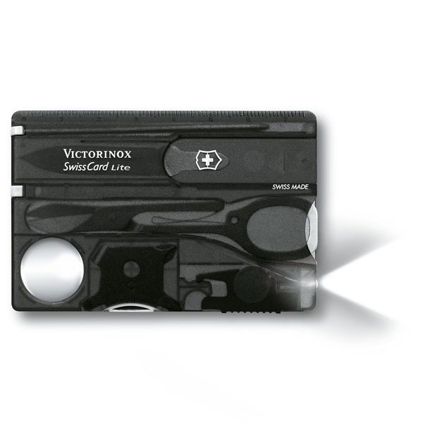 Levně Victorinox SwissCard Lite Black + 5 let záruka, pojištění a dárek ZDARMA