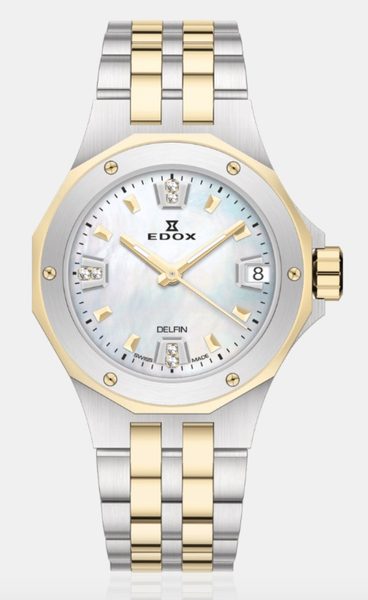 Levně EDOX Delfin The Original Diver Date Lady 53100-357JM-NADND