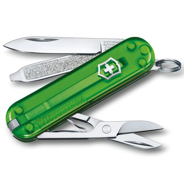 Nůž Victorinox Classic SD Transparent Colors Green Tea + 5 let záruka, pojištění a dárek ZDARMA