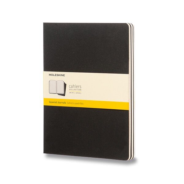 Sešity Moleskine Cahier 3KS - tvrdé desky - XL, čtverečkovaný 1331/2239301 + 5 let záruka, pojištění a dárek ZDARMA