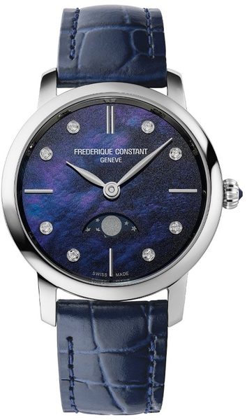 Levně Frederique Constant Slimline Ladies Moonphase Quartz FC-206MPND1S6 + 5 let záruka, pojištění a dárek ZDARMA