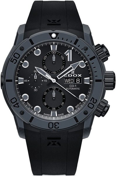 EDOX CO-1 Carbon Chronograph Automatic 01125-CLNGN-NING