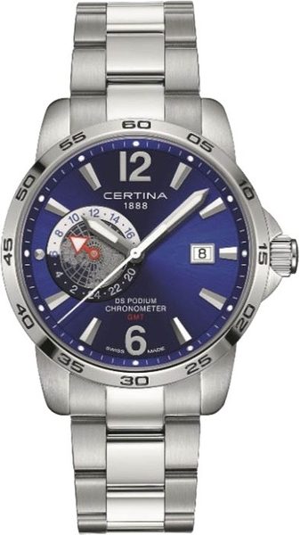 Certina DS Podium GMT C034.455.11.047.00 + 5 let záruka, pojištění a dárek ZDARMA