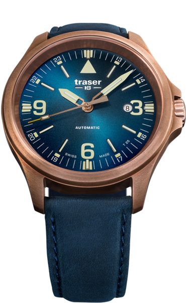 Levně Traser P67 Officer Pro Automatic Bronze Blue kůže + 5 let záruka, pojištění a dárek ZDARMA