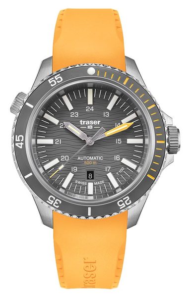 Levně Traser P67 Diver Automatic T100 Grey žlutá pryž + 5 let záruka, pojištění a dárek ZDARMA