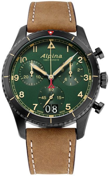 Levně Alpina Startimer Pilot Quartz Chronograph Big Date AL-372GR4FBS26 + 5 let záruka, pojištění a dárek ZDARMA