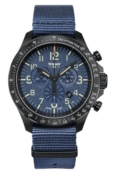 Levně Traser P67 Officer Pro Chronograph Blue Nato + 5 let záruka, pojištění a dárek ZDARMA