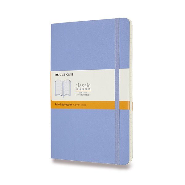 Zápisník Moleskine VÝBĚR BAREV - měkké desky - L, linkovaný 1331/11272 - Zápisník Moleskine - měkké desky nebesky modrý