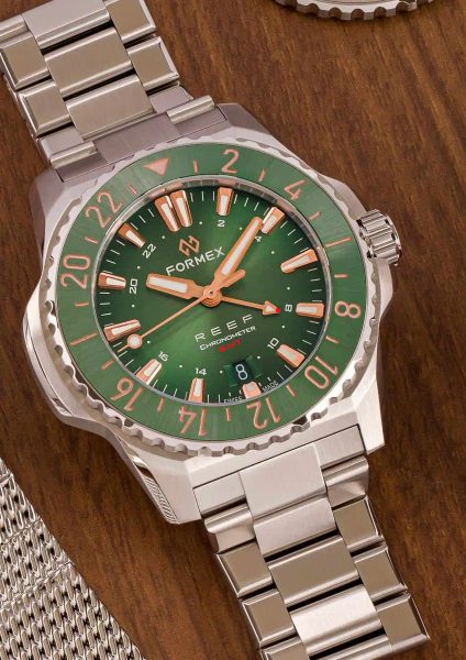 Formex Reef GMT Automatic Chronometer Green Dial with Rose Gold