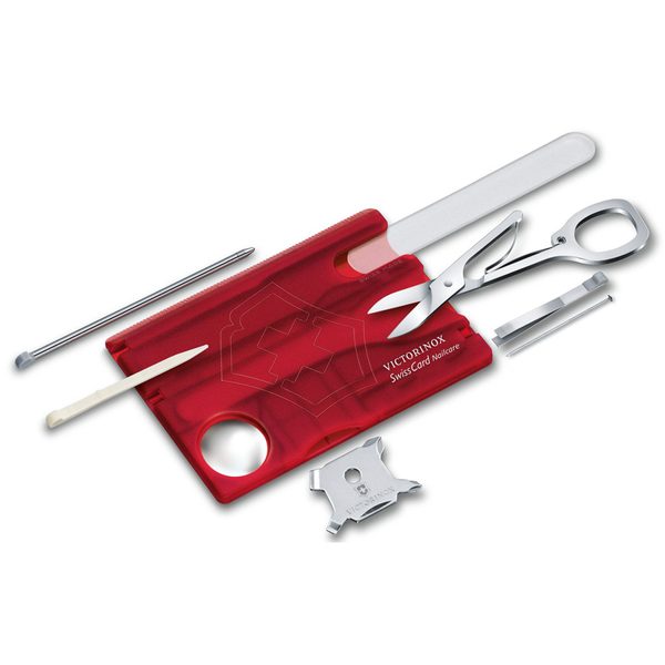 Levně Victorinox SwissCard NailCare Red + 5 let záruka, pojištění a dárek ZDARMA