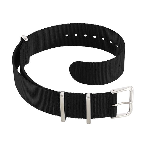 Levně Řemínek Laco NATO nylonový černý - 22 mm