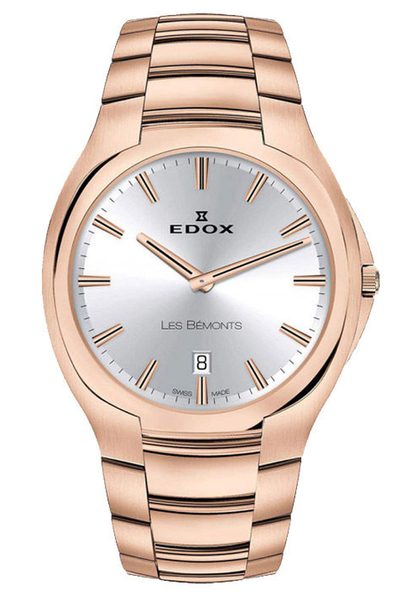 Levně EDOX Les Bémonts Ultra Slim Date Quartz 57004-37R-AIR + 5 let záruka, pojištění a dárek ZDARMA