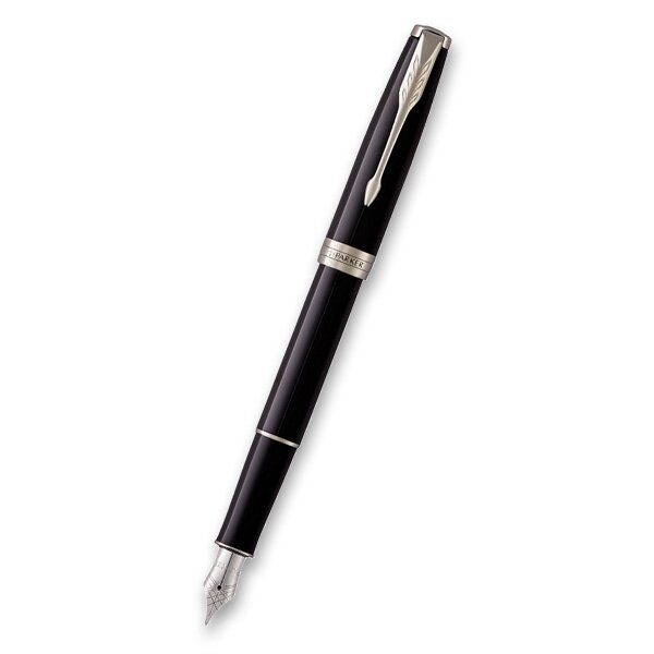 Levně Plnicí pero Parker Sonnet Black CT 1502/5131 - hrot M (střední) + 5 let záruka, pojištění a dárek ZDARMA