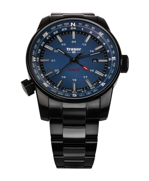 Levně Traser P68 Pathfinder GMT Blue Steel + 5 let záruka, pojištění a dárek ZDARMA