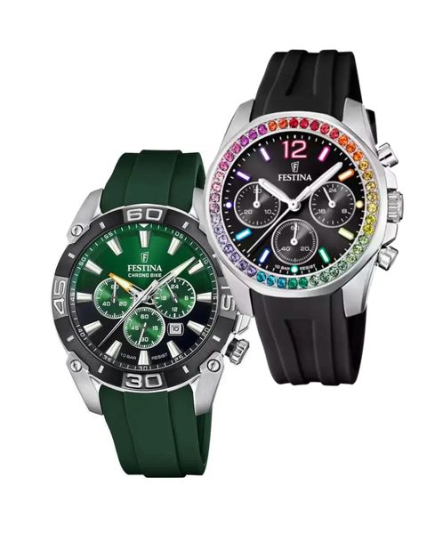 SET Festina Chrono Bike 2021 20544/3 a 20610/3 + 5 let záruka, pojištění a dárek ZDARMA