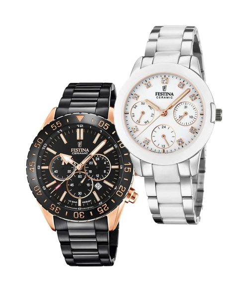 Levně SET Festina Ceramic 20578/1 a 20497/1 + 5 let záruka, pojištění a dárek ZDARMA