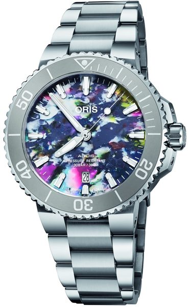 Levně Oris Aquis Date Upcycle 41,5 mm 01 733 7766 4150-Set
