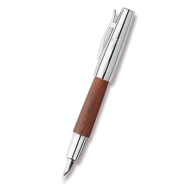 Plnicí pero Faber-Castell E-motion Wood Reddish Brown 0021/14820 - hrot F (slabý)