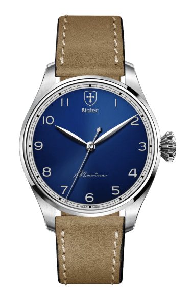 Levně Biatec Marine 01 N - Béžový vintage nubuk řemínek