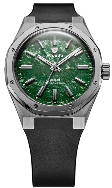 F77 TITANIUM GREEN AVENTURINE MK2 - 38MM - Black Rubber