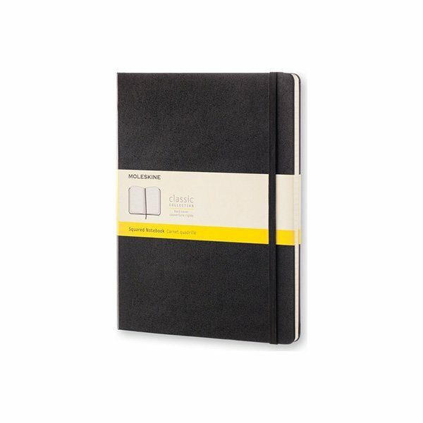 Zápisník Moleskine VÝBĚR BAREV - tvrdé desky - XL, čtverečkovaný 1331/11193 - Zápisník Moleskine - tvrdé desky černý + 5 let záruka, pojištění a dárek ZDARMA